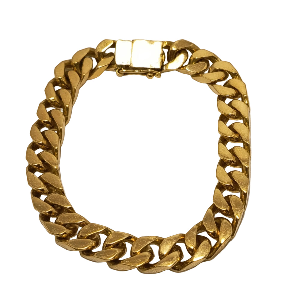 Bijou Homme Bracelet Gourmette Or Jaune 18k