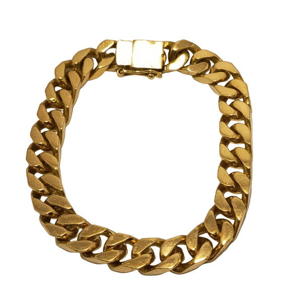 Bijou Homme Bracelet Gourmette Or Jaune 18k