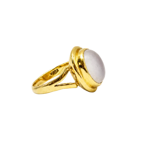 Chevalière en Or Jaune avec Pierre Oxyde de Zirconium 18K