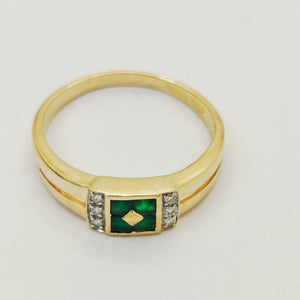 Bague en or jaune 18 K - Taille 65 - 4.66 G