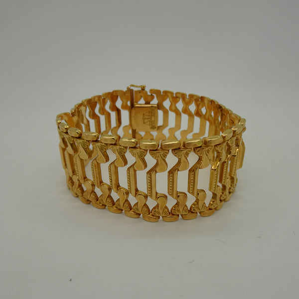 Bracelet Manchette Or Jaune 18K Lg20
