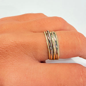 Bagues Semainier 3 Ors 18k Taille-57