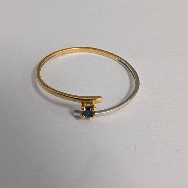 Solitaire  Or Jaune, Or Blanc 18 Carats Taille-55