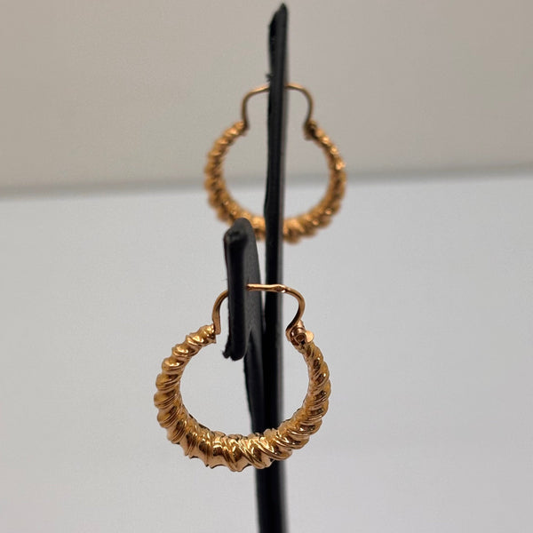 Créoles en Or jaune 18K - 1.79g