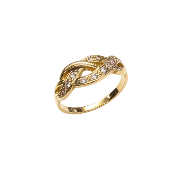 Bague Tressée en Or Jaune 18k - 2.67 G