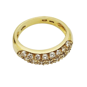 Bague Or Jaune 18 Carats avec Oxyde de Zirconium