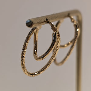 Boucles d'oreilles créoles en or jaune 18k - 1.96 G