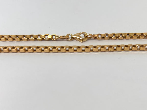 Collier chaîne maille vénitienne en or jaune