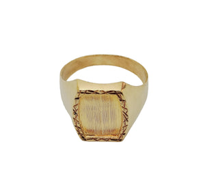 Chevalière en Or Jaune 18 K - Taille 69 - 6.75 Grs