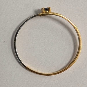 Solitaire  Or Jaune, Or Blanc 18 Carats Taille-55