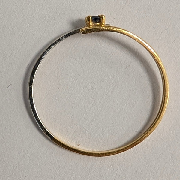 Solitaire  Or Jaune, Or Blanc 18 Carats Taille-55