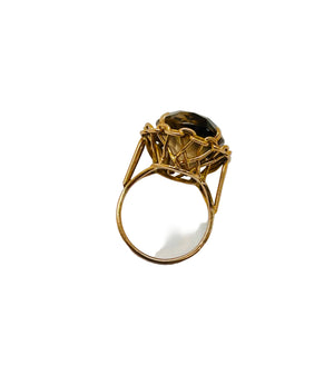Bague en Or Jaune 18K avec Citrine - T51 - 7.45gr