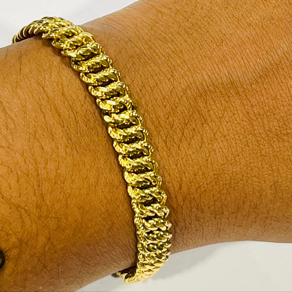 Bracelet Maille Américaine en Or 18K - 21.5cm - 12.30gr