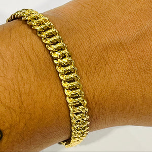 Bracelet Maille Américaine en Or 18K - 21.5cm - 12.30gr