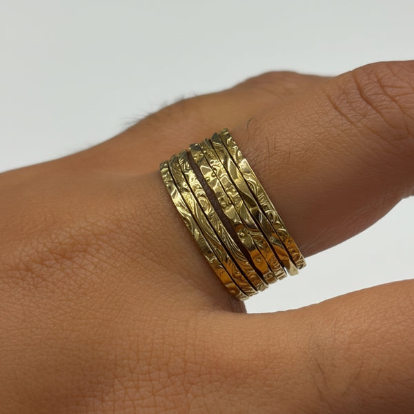Bague Semainier en Or Jaune 18k