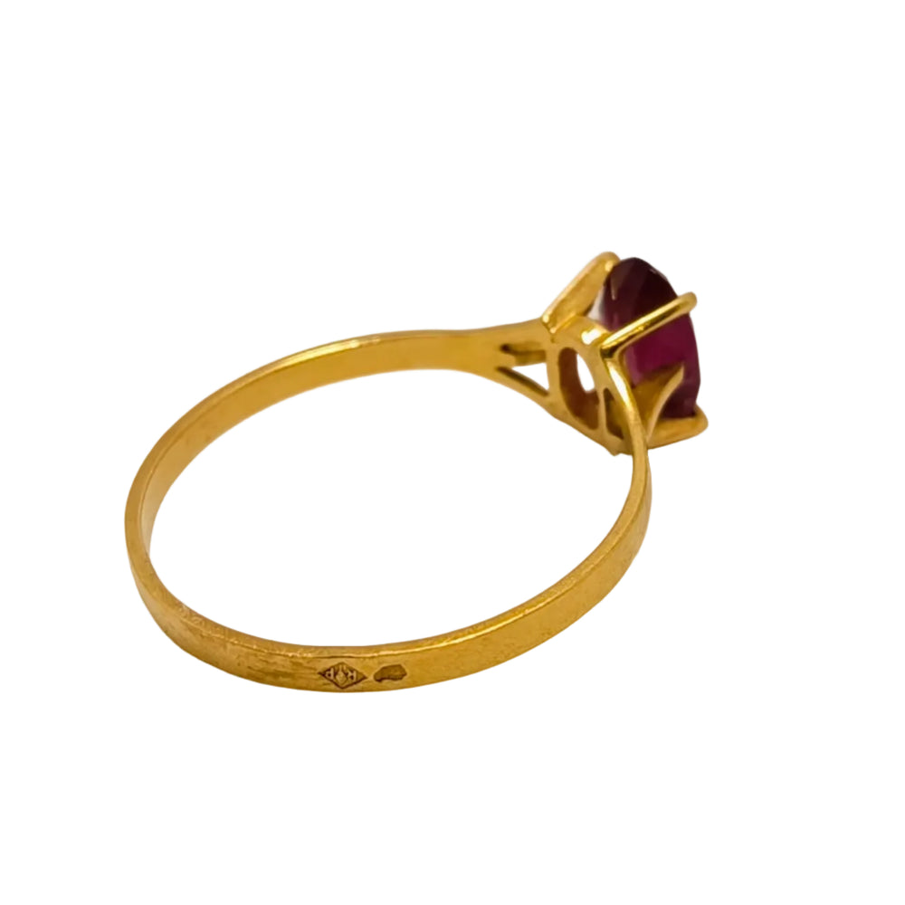 Bague en Or Jaune 18K - Taille 63 - 1.16G