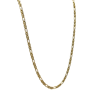 Collier chaîne maille figaro en Or Jaune 18K
