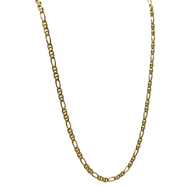 Collier chaîne maille figaro en Or Jaune 18K