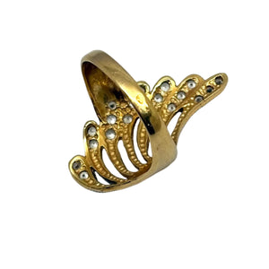 Bague Africaine en Or Jaune et Gris 18k
