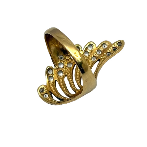 Bague Africaine en Or Jaune et Gris 18k
