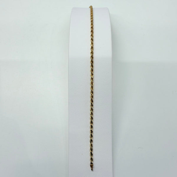 Bracelet Torsadé Or Jaune 18k - 19cm - 2.79gr