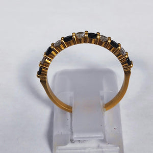 Bague demi tour en Or jaune 18K - Taille 53