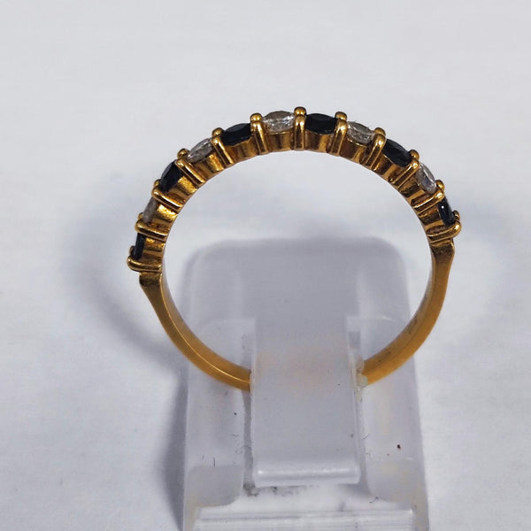 Bague demi tour en Or jaune 18K - Taille 53