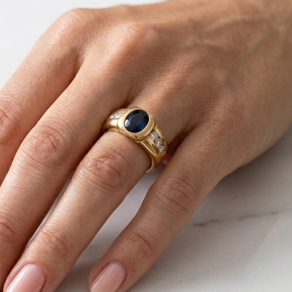 Jonc en or jaune 18 K - Taille 55