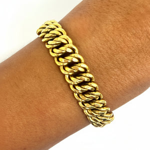 Bracelet Maille Américaine en Or Jaune 18k