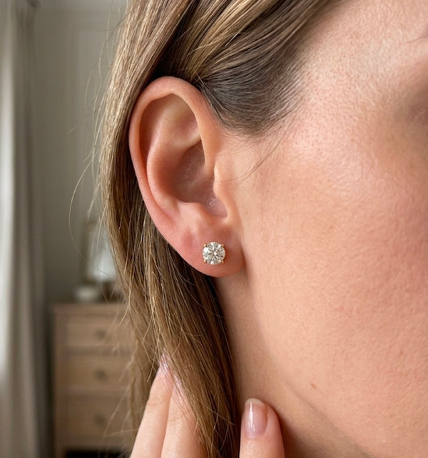 Boucles d'oreilles en or jaune 18 K - 1.27 G