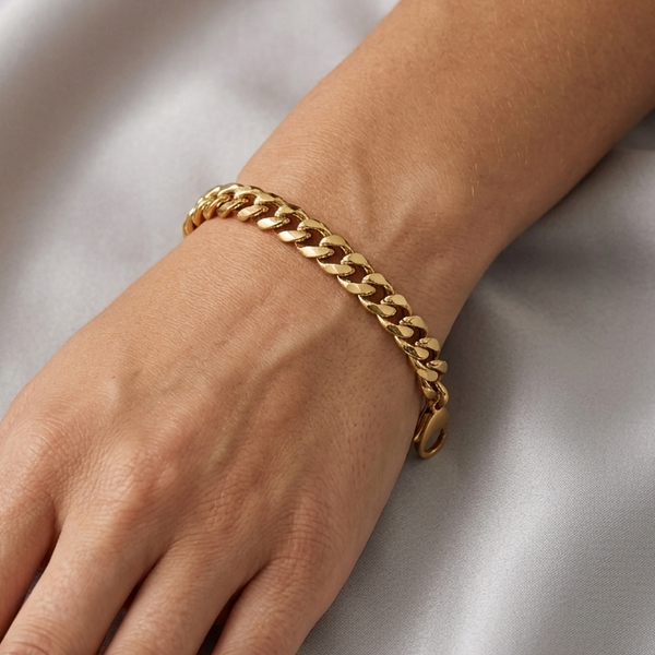 Bracelet Or Jaune Gourmette 18k - 14.07 G