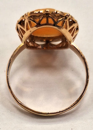 Bague Camée Or Jaune 18K Taille 50