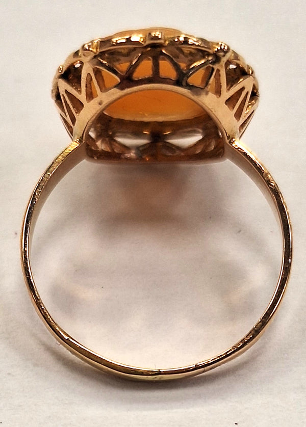 Bague Camée Or Jaune 18K Taille 50
