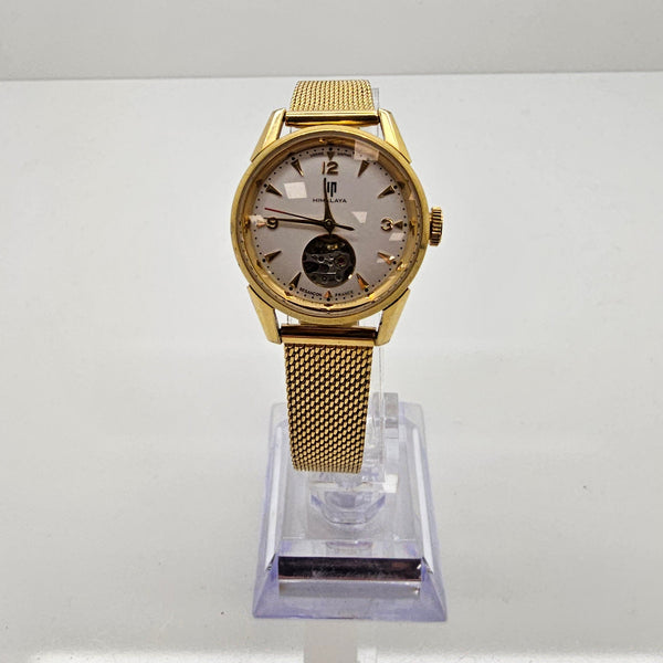 LIP Himalaya Blanc Montre Automatique Doré Maille Mil