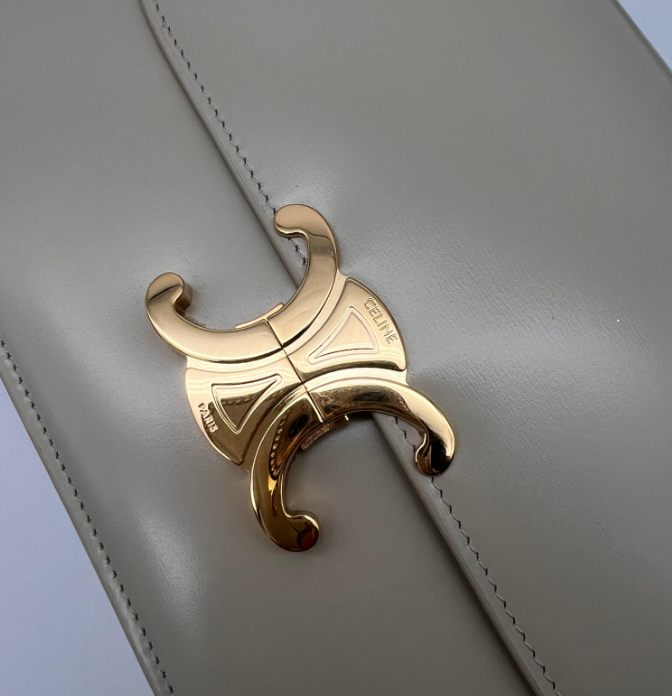 Sac à main Céline Classic en cuir box gris