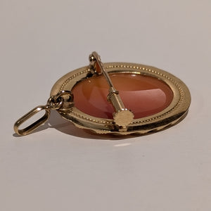 Pendentif Camée en Or Jaune 18K - 3.59g