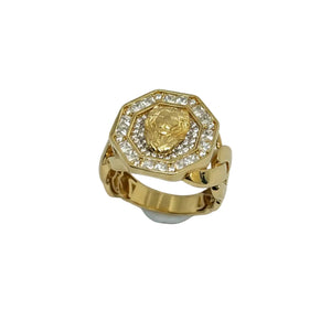 Chevalière en or jaune 18k - 8.20 G - Taille : 60