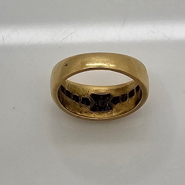 Bague Demi Tour en Or Jaune 18 K - Taille 51