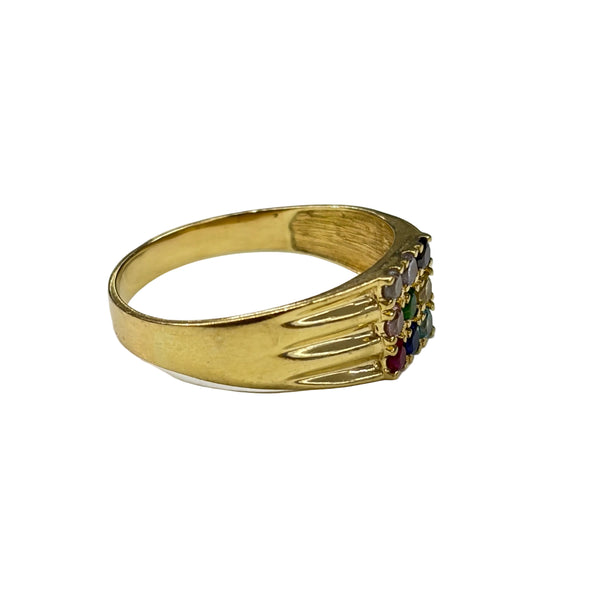 Bague Tank en Or Jaune 18k