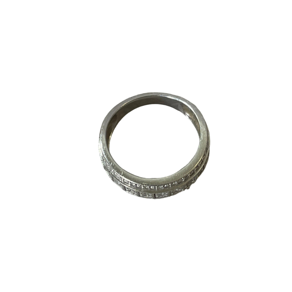 Bague en Or blanc 18 carats - Taille 54 4.40 Grs