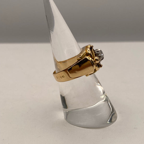 Bague Or Jaune et Platine 18 Carats - Taille 52/53