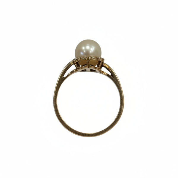 Bague en Or Jaune avec Perle Nacrée 18k