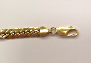 Bracelet Gourmette Or Jaune 18 Carats Maille Anglaise