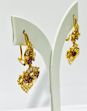Boucles d'oreilles en or jaune 22K - 6.57 Grs