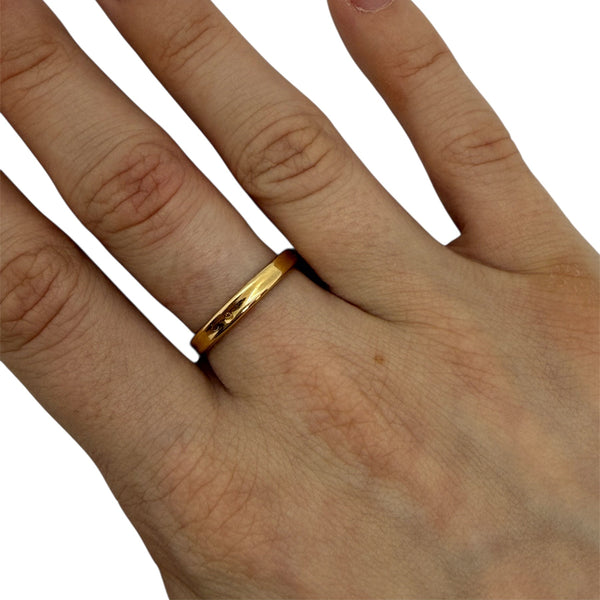 Bagues Alliance en Or Jaune 18K - Taille 56