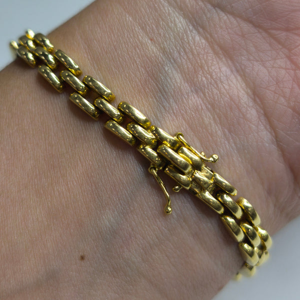 Bracelet Barrettes en Or Jaune 18K