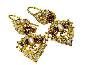 Boucles d'oreilles en or jaune 22K - 6.57 Grs