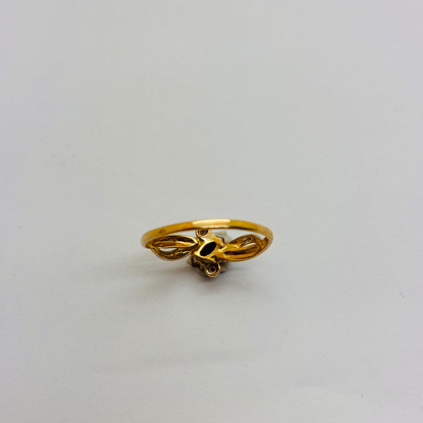 Bague en Or jaune et blanc 18K Taille-50.5