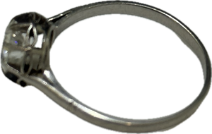 Solitaire Diamant 18k en Or blanc - Taille 53