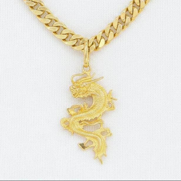 Pendentif or 18k Dragon